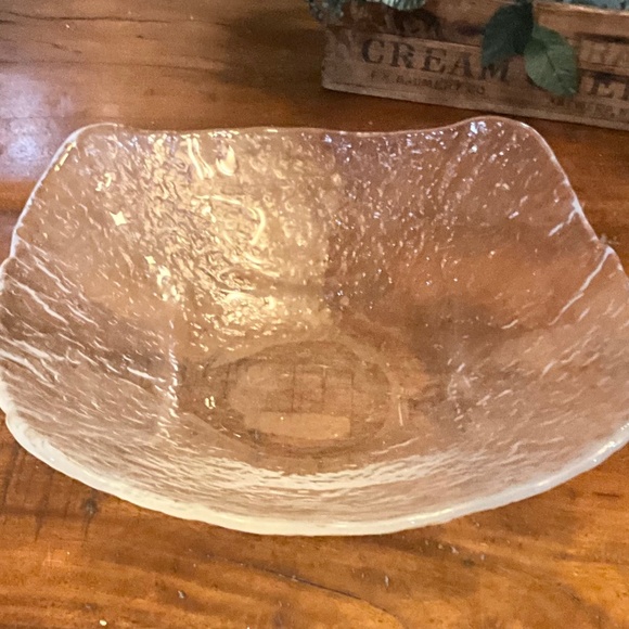 Unique Hand Blown Glass Serving Bowl - Picture 2 of 9